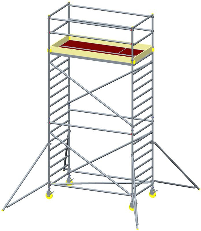 Aluminum tower - width 1.3 m, floor height up to 4.3 m