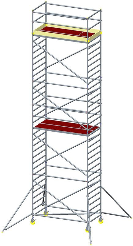 Aluminum tower - width 1.3 m, floor height up to 12.3 m