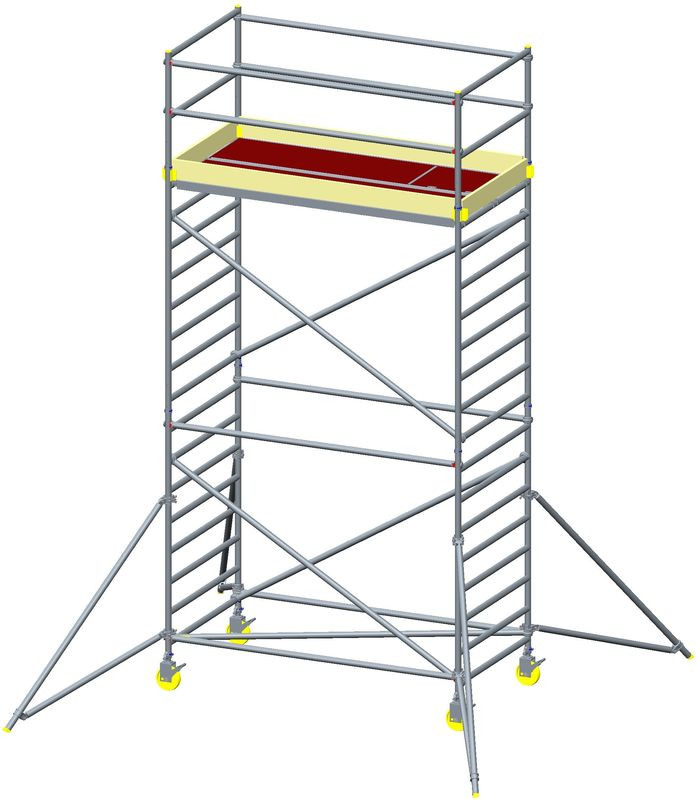 Aluminum tower - width 0.7 m, floor height up to 4.3 m